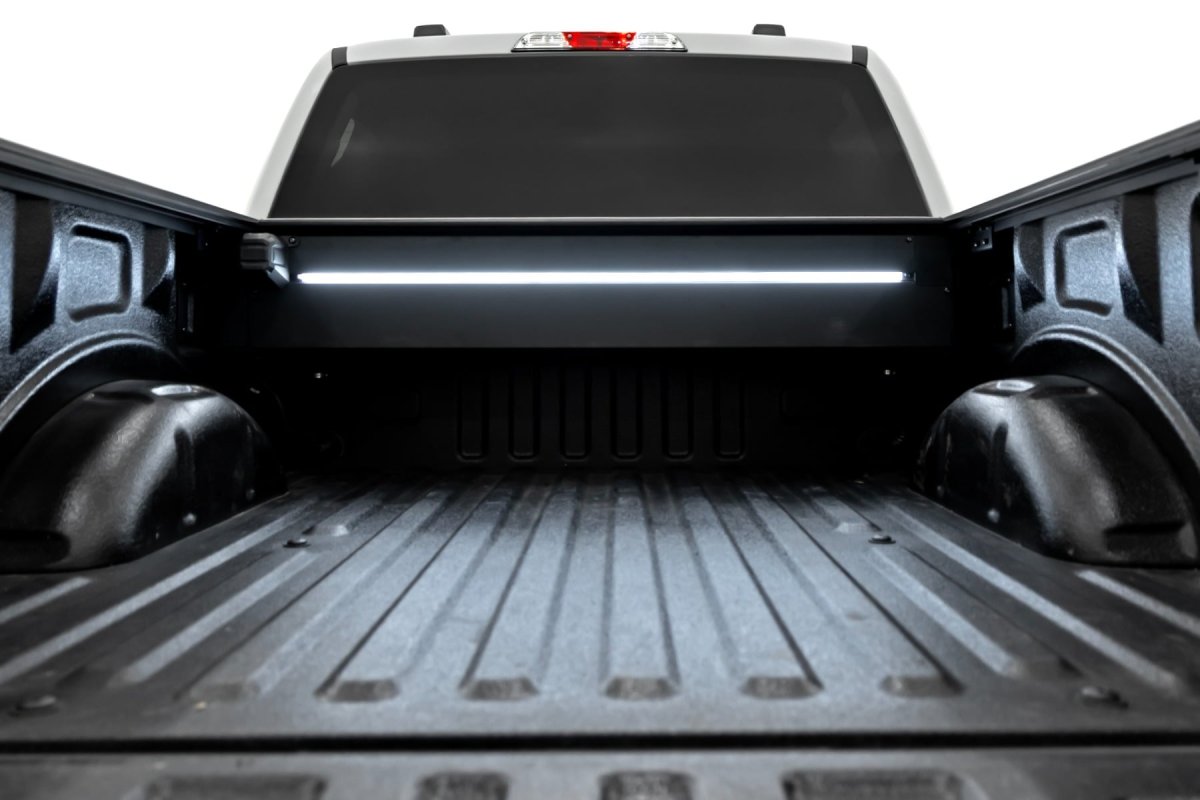 Ford F-150 Lightning Powered Retractable Bed Cover - Rough Country - Matte Black - '22-'26